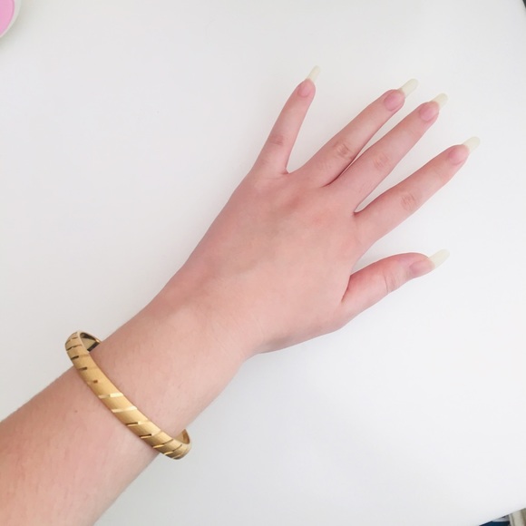 Monet Gold Bangle - Picture 3 of 4